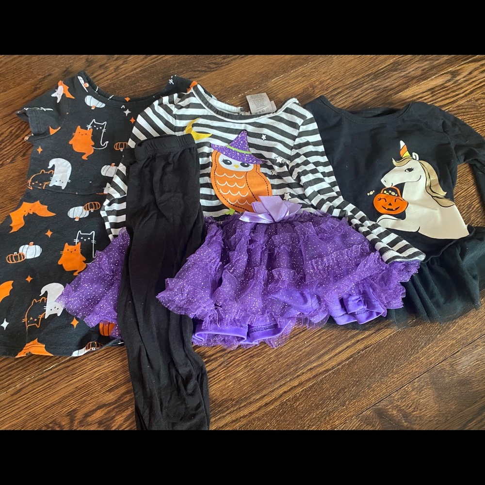 Trio of baby girl Halloween outfits